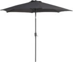 Greemotion Sombrilla Jardín Ø 270 cm Plegable Antracita Protección UV 35+ con Inclinación 30° y Manivela