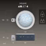Bestway Lay-Z-Spa Miami AirJet Spa Gonfiabile 2-4 Persone – 120 Getti, Freeze Shield - immagine 2
