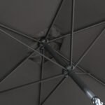 Greemotion Sombrilla Jardín Ø 270 cm Plegable Antracita Protección UV 35+ con Inclinación 30° y Manivela - vista 4