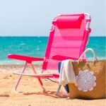 LOLAhome Silla Playa Plegable 4 Posiciones Cojín Aluminio Textileno Azul Rosa - vista 4