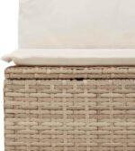vidaXL Set Sofá Jardín 5 Piezas Polirratán Beige Cojines 4 Personas - vista 2