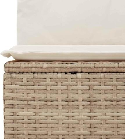 vidaXL Set Sofá Jardín 5 Piezas Polirratán Beige Cojines 4 Personas - vista 2
