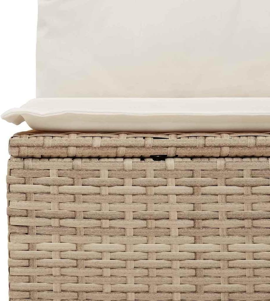 vidaXL Set Sofá Jardín 5 Piezas Polirratán Beige Cojines 4 Personas - vista 2