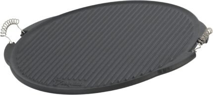 BBQ-Toro Plancha Hierro Fundido Ø53 cm Reversible Esmaltada Asas Barbacoa - vista 2