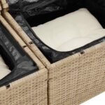vidaXL Set Sofá Jardín 5 Piezas Polirratán Beige Cojines 4 Personas - vista 3