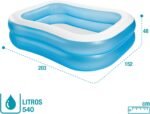 Intex Piscina Familiar Hinchable Rectangular 203 × 152 × 48 cm 540 L Azul - vista 2