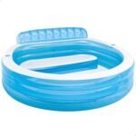 Intex Piscina Familiar 4 Asientos 229 × 218 × 79 cm 590 L Respaldo Portavasos