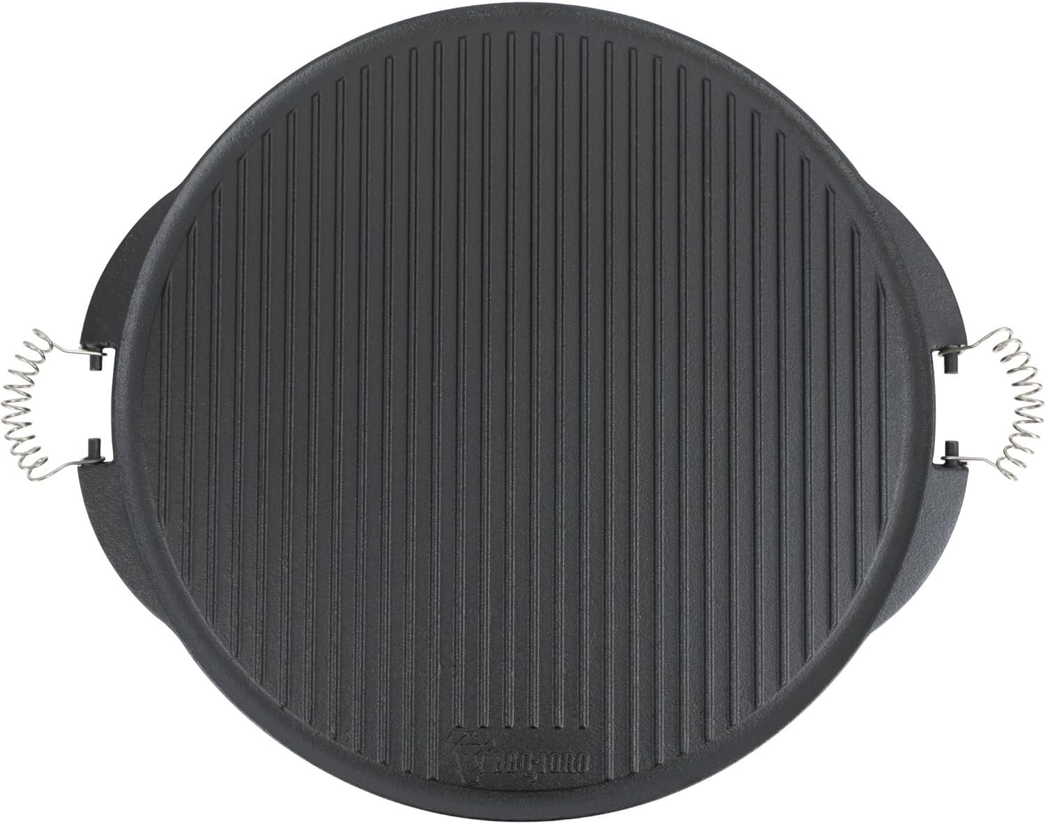 BBQ-Toro Plancha Hierro Fundido Ø53 cm Reversible Esmaltada Asas Barbacoa