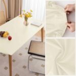 Mewsic Mantel Impermeable Elástico 90 × 150 cm PU Ajustable Antimanchas Blanco - vista 3