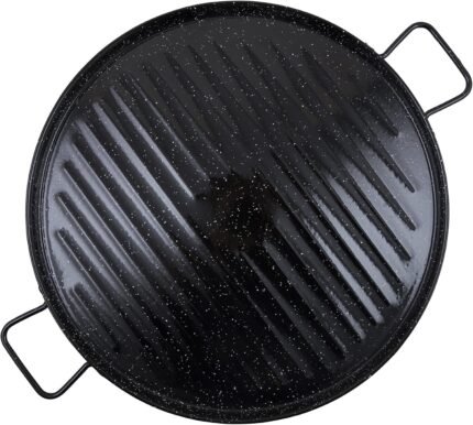 Garcima Plancha Hierro Fundido 42 cm Lisa Ondulada Esmaltada La Ideal