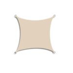 Vela Ombreggiante Rettangolare 3×4 m Beige Impermeabile – per Terrazza e Giardino