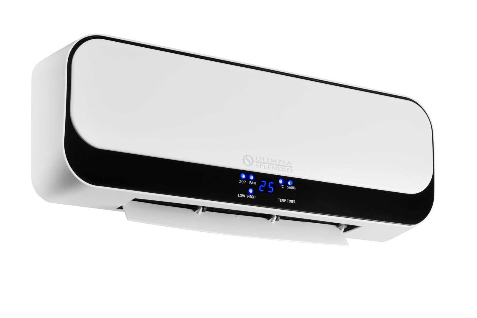 media-38.jpg Olimpia Splendid Caldo Up T Termoventilatore Ceramico a Parete 2000 W – Telecomando, Timer Settimanale, Flap Oscillante - immagine 1